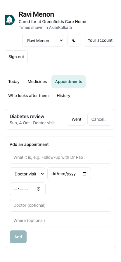 Appointments